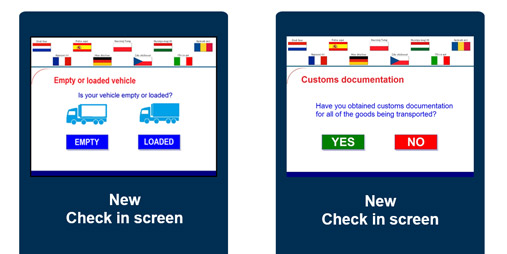 New Check-in screens